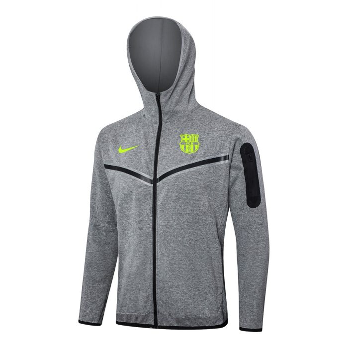 Barcelona 24/25 Long Zip Hoodie (Green Logo) - 图片 5