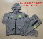 Barcelona 24/25 Long Zip Hoodie (Green Logo) - 图片 9
