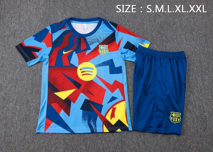 Barcelona Short Sleeve Light Blue Splatter - 图片 2