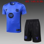 Barcelona Purple Short Sleeve Training Suit (Stamped Version)