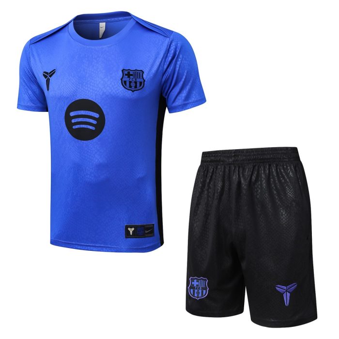 Barcelona Purple Short Sleeve Training Suit (Stamped Version) - 图片 8