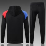 2021 Barcelona Long Zip Jacket with Hood, Black Color Blocking, S-2XL - 图片 7