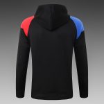 2021 Barcelona Long Zip Jacket with Hood, Black Color Blocking, S-2XL - 图片 8