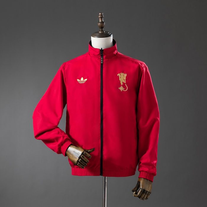 Manchester United Reversible Jacket Windbreaker - Black & Red - 图片 3