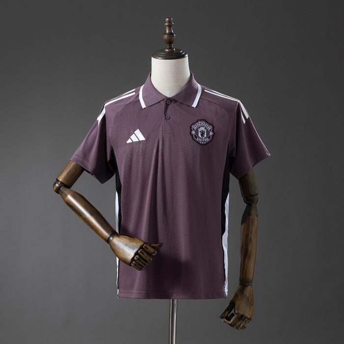Man Utd 25/26 Polo - Grey Purple - 图片 2