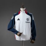 Manchester United Windbreaker - White & Navy Blue