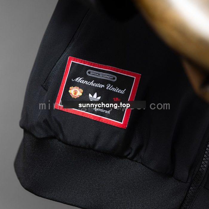 Manchester United Retro Windbreaker - Black - 图片 4