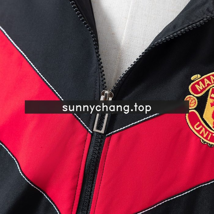 Man Utd 06/07 Windbreaker - Black - 图片 7