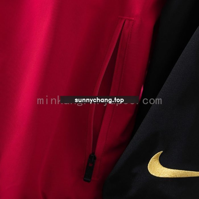 Man Utd 06/07 Windbreaker - Black & Red - 图片 4