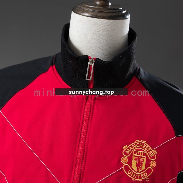 Man Utd 06/07 Windbreaker - Black & Red - 图片 9