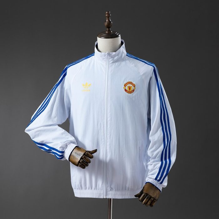 Manchester United Reversible Jacket Windbreaker - White & Blue - 图片 3