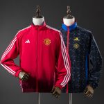 Manchester United Reversible Anthem Jacket Windbreaker - Black/Red