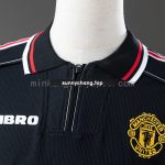 Man Utd 1998/99 Black Long Sleeve Retro Jersey - 图片 6