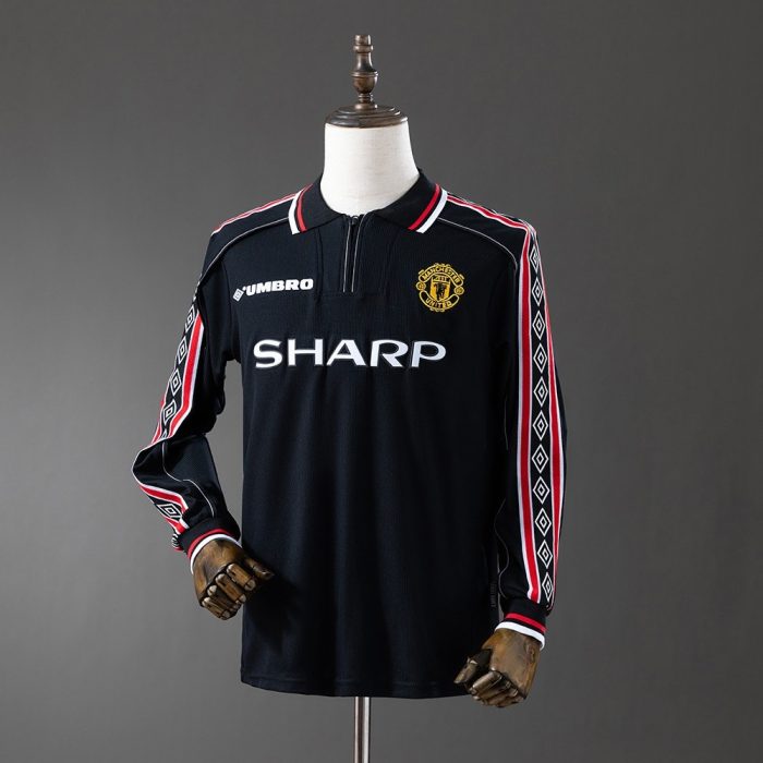 Man Utd 1998/99 Black Long Sleeve Retro Jersey - 图片 8