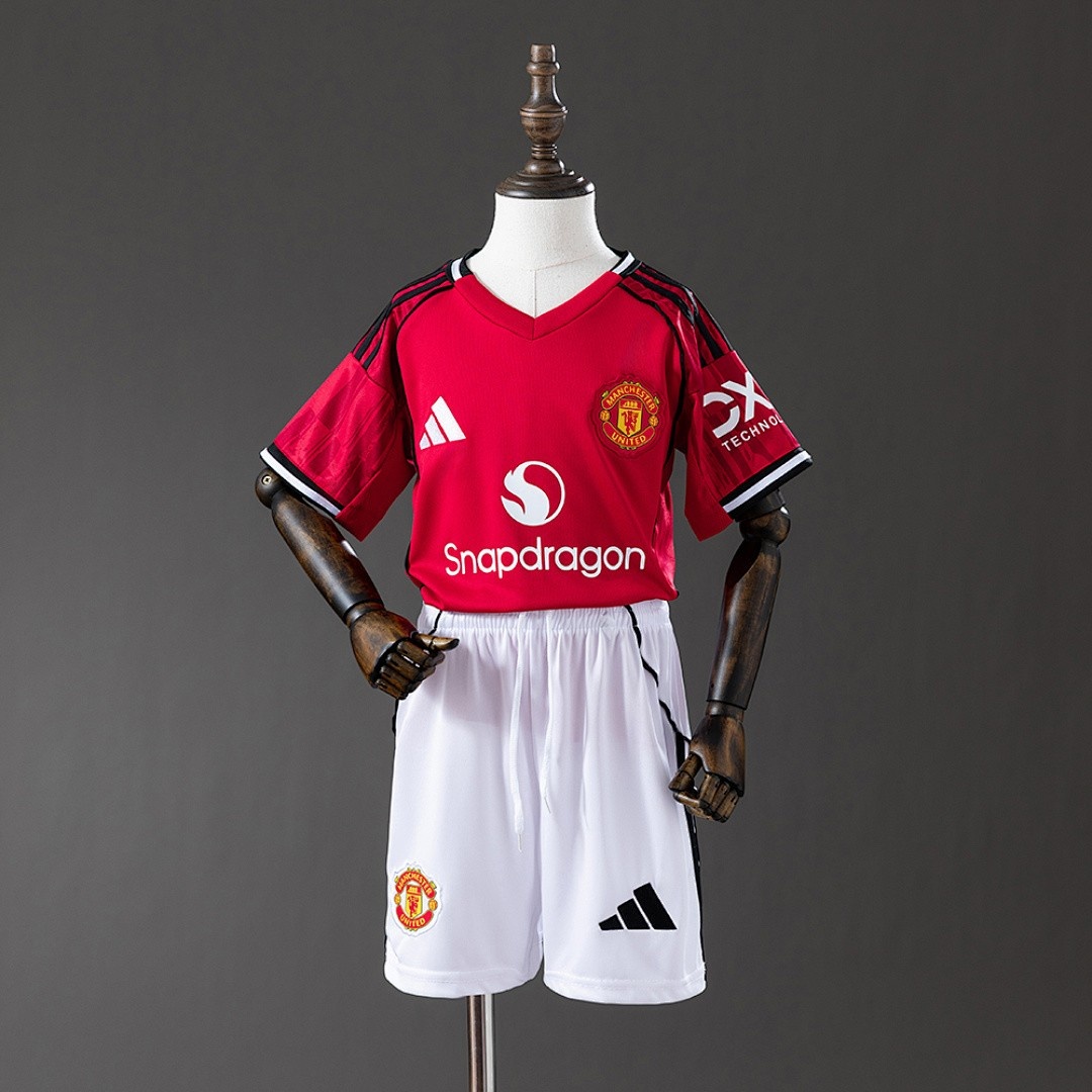 JER-3001_1 Man Utd 25/26 Home Kids Kit Jersey - 图片 1