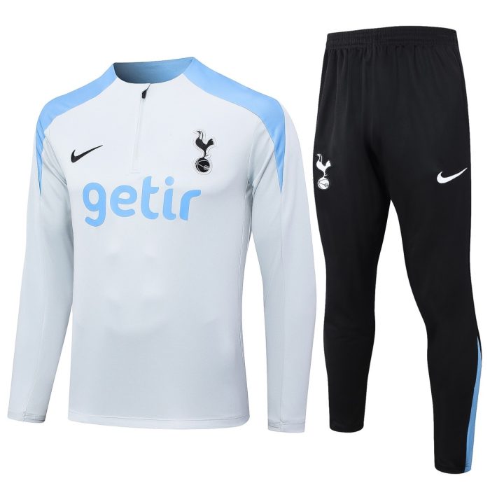 Tottenham Hotspur 24-25 Half Zip Jacket Light Grey - 图片 8