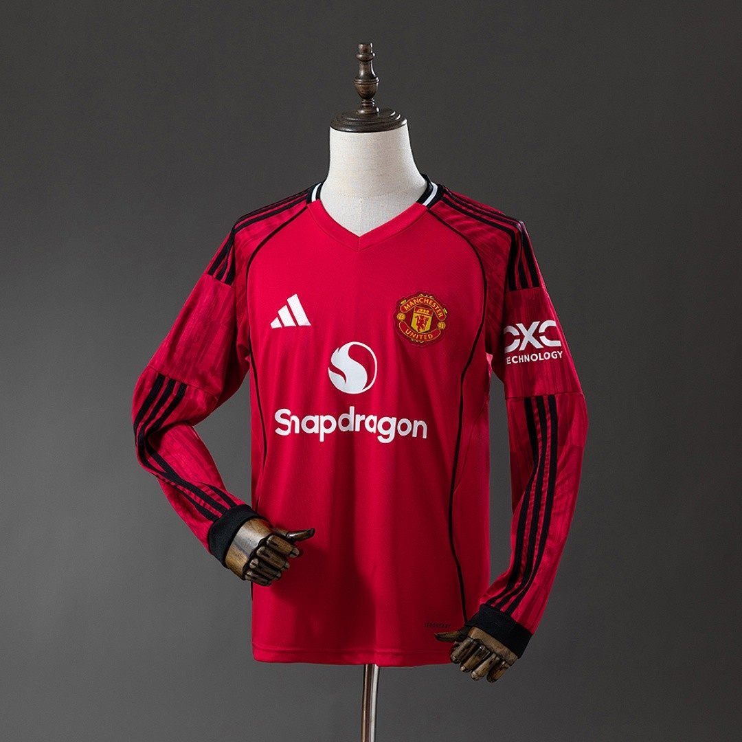 JER-3006_1 Man Utd 25/26 Home Long Sleeve Jersey - 图片 1