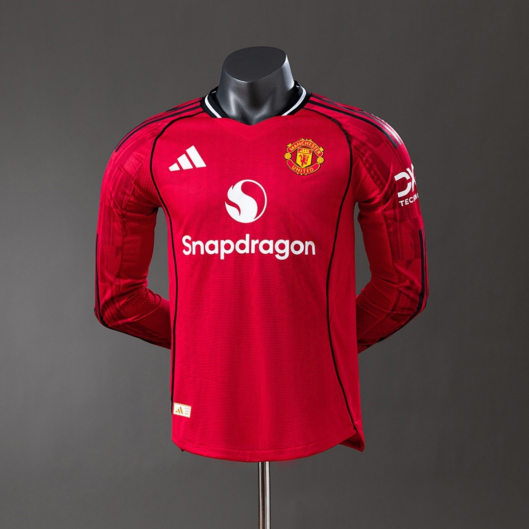 JER-3009_1 Man Utd 25/26 Home Long Sleeve Player Version Jersey - 图片 1