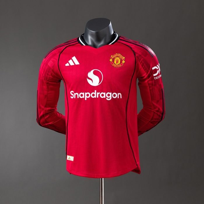 Man Utd 25/26 Home Long Sleeve Player Version Jersey - 图片 9