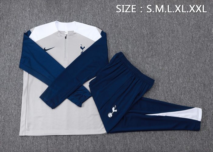 Tottenham Hotspur 25/26 Half-Zip Jacket Light Gray - 图片 2
