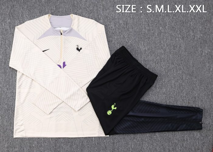 Tottenham Hotspur 22-23 Half-Zip Jacket Khaki (Spray Print) - 图片 2