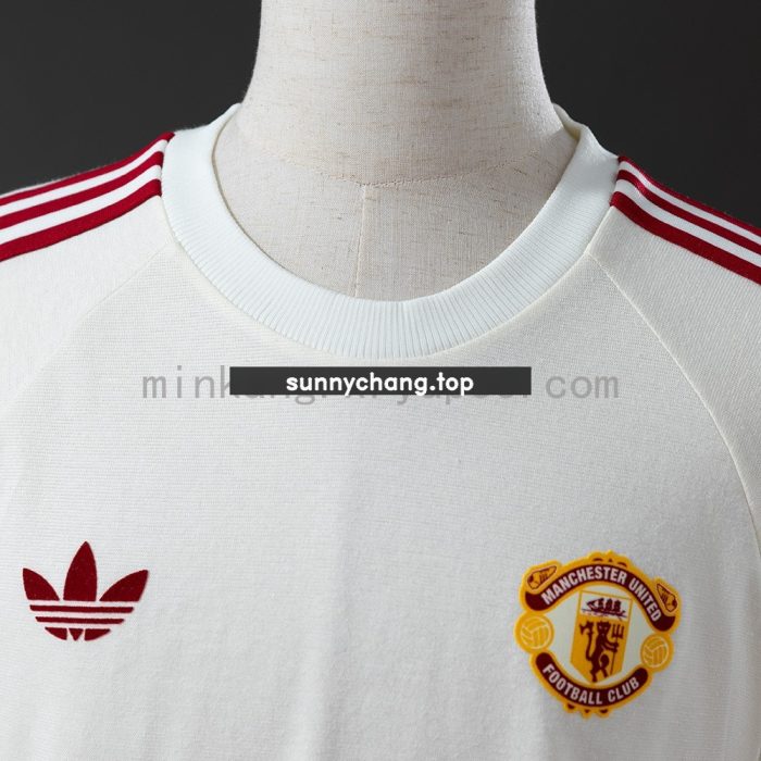 Manchester United Originals 3-Stripes Beige T-Shirt - 图片 5