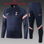2021 Tottenham Hotspur Navy Blue Kids' Half-Zip Jacket