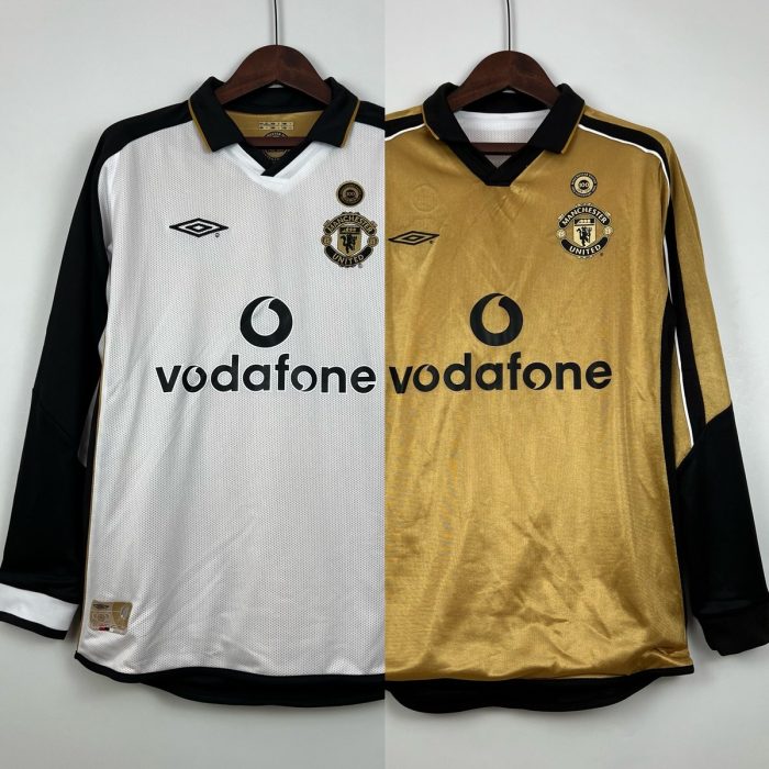 Manchester United 01/02 100th Anniversary Retro Long Sleeve Jersey S-XXL - 图片 9