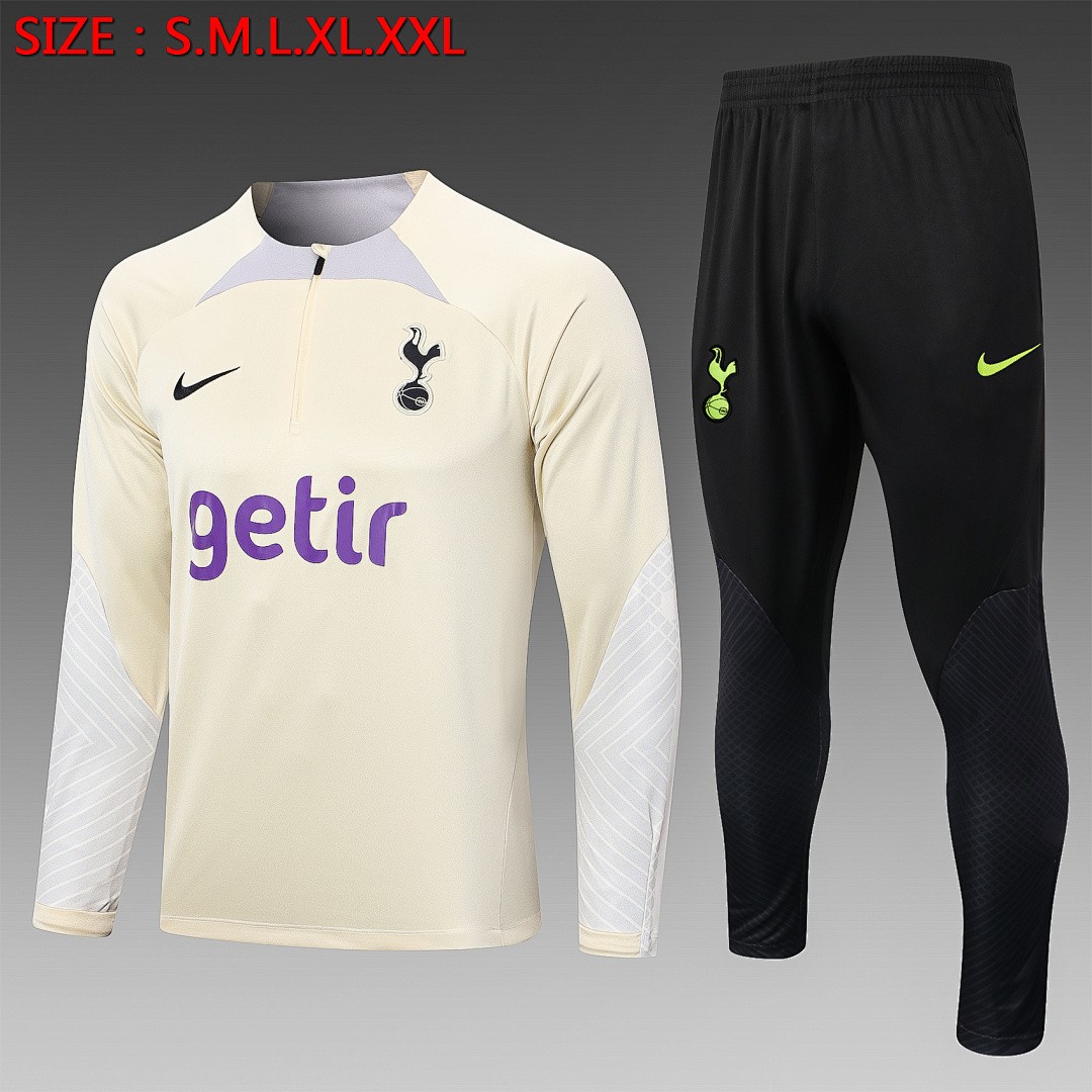 JER-3059_1 Tottenham Hotspur 22-23 Half-Zip Jacket Yellow - 图片 1