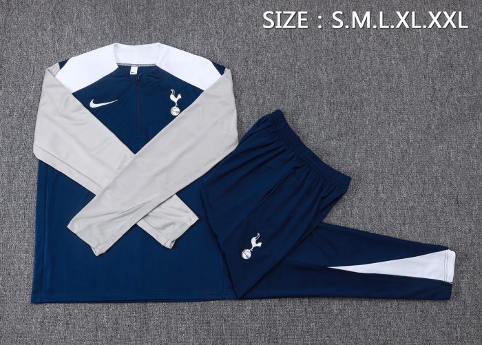 Tottenham Hotspur 25/26 Semi-Zip Jacket Navy Blue - 图片 2