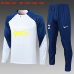 Tottenham Hotspur 23-24 Half-Zip Jacket Light Grey Kids