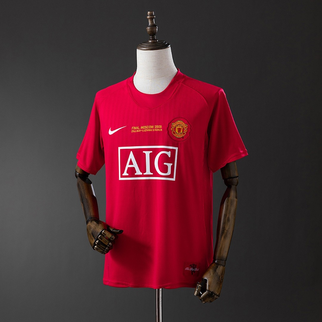 JER-3080_1 Retro 07/08 Manchester United Champions League Home Jersey S-XXL - 图片 1
