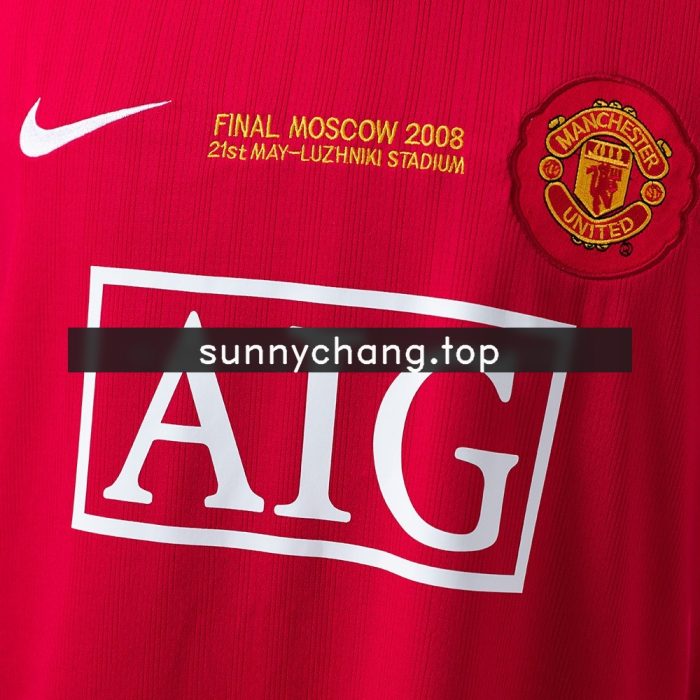 Retro 07/08 Manchester United Champions League Home Jersey S-XXL - 图片 6