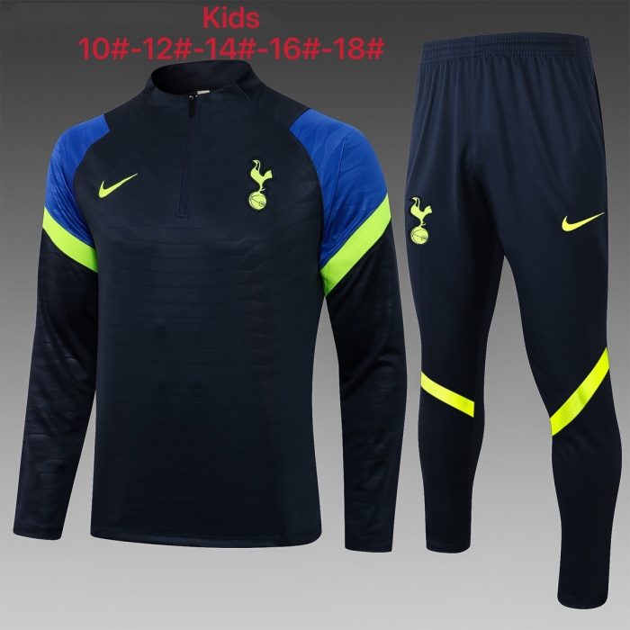 Tottenham Hotspur 21-22 Half-Zip Jacket Royal Blue Kids - 图片 2