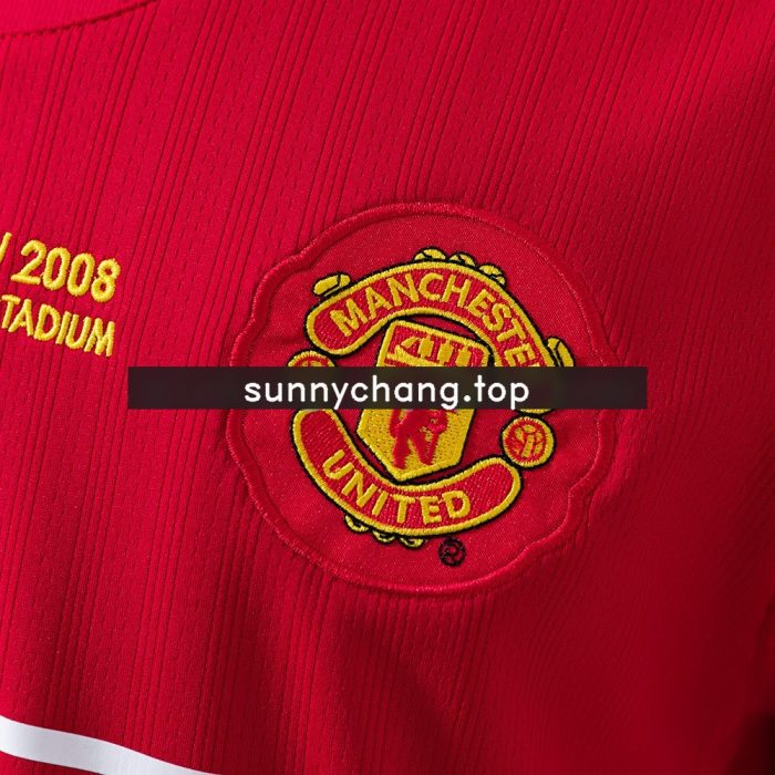 Manchester United 07/08 Champions League Home Retro Long Sleeve Jersey S-XXL - 图片 5