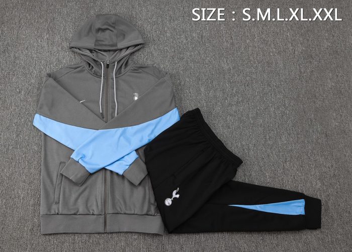 Tottenham Hotspur 24/25 Long Zip Hoodie Dark Grey - 图片 2