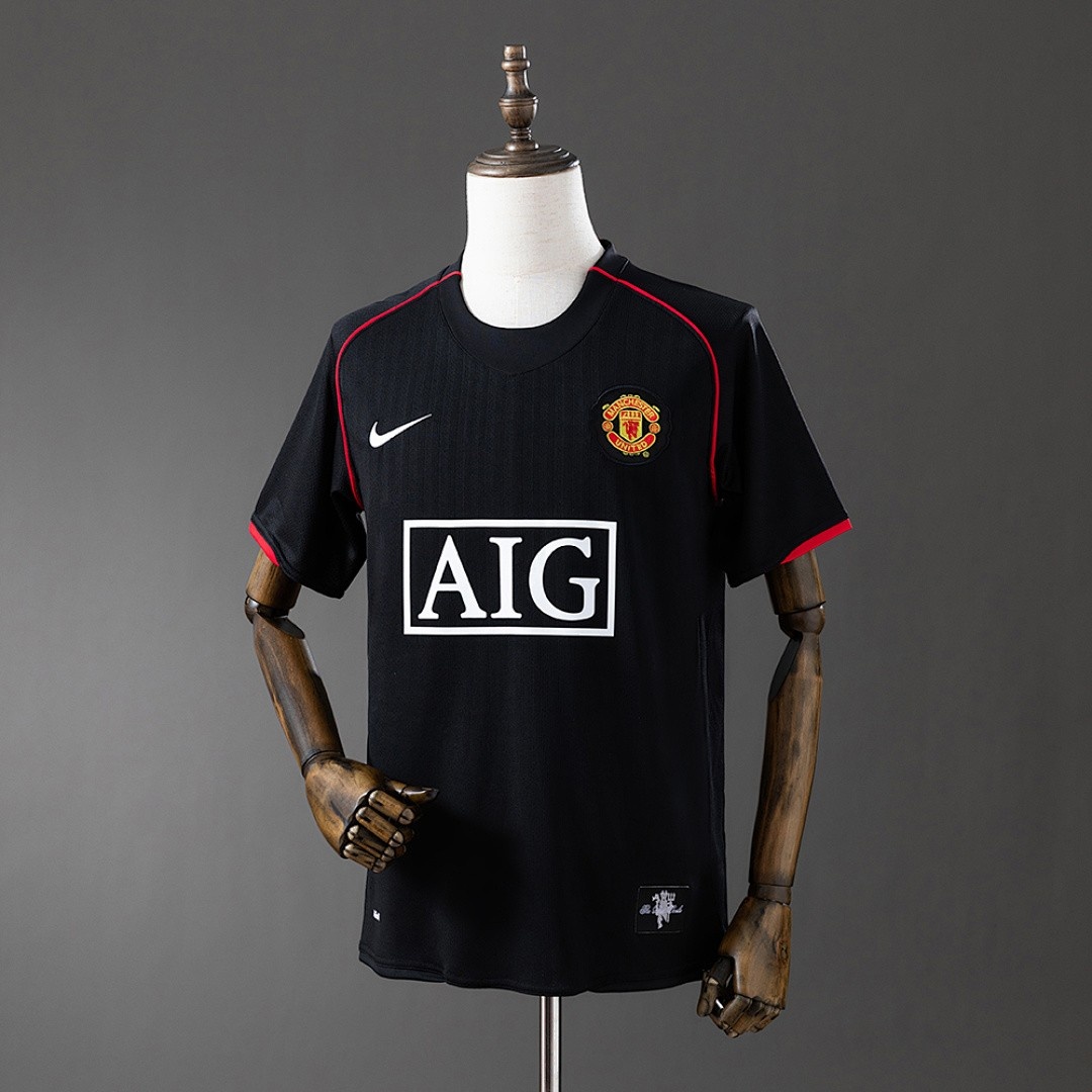 JER-3091_1 Man Utd 2007/08 Retro Black Jersey - 图片 1
