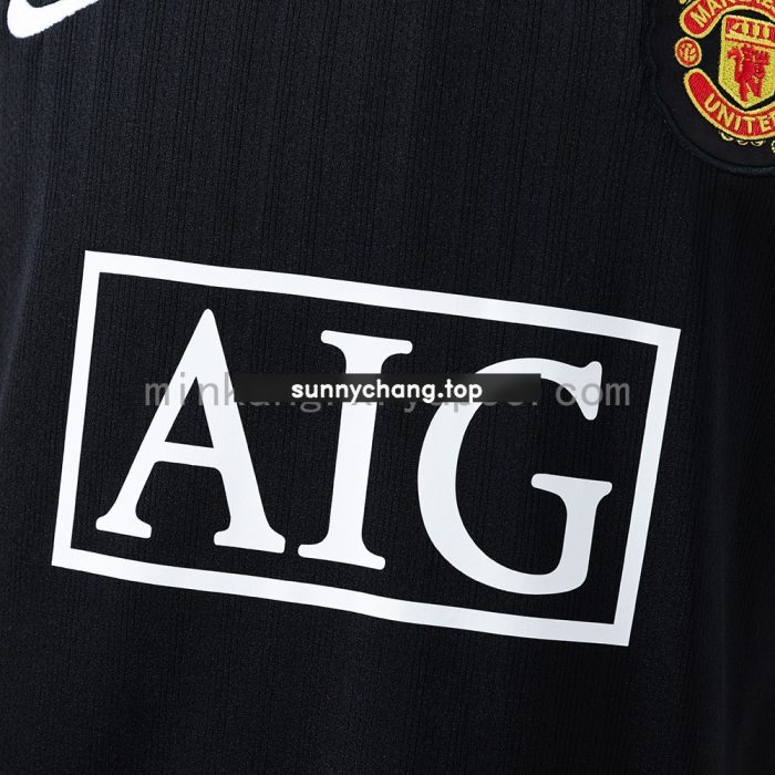 Man Utd 2007/08 Retro Black Jersey - 图片 6