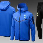 Tottenham Hotspur 22/23 Long Zip Jacket with Hood in Blue