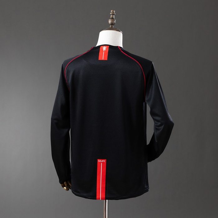 Man Utd 07/08 Black Retro Long Sleeve Jersey - 图片 8