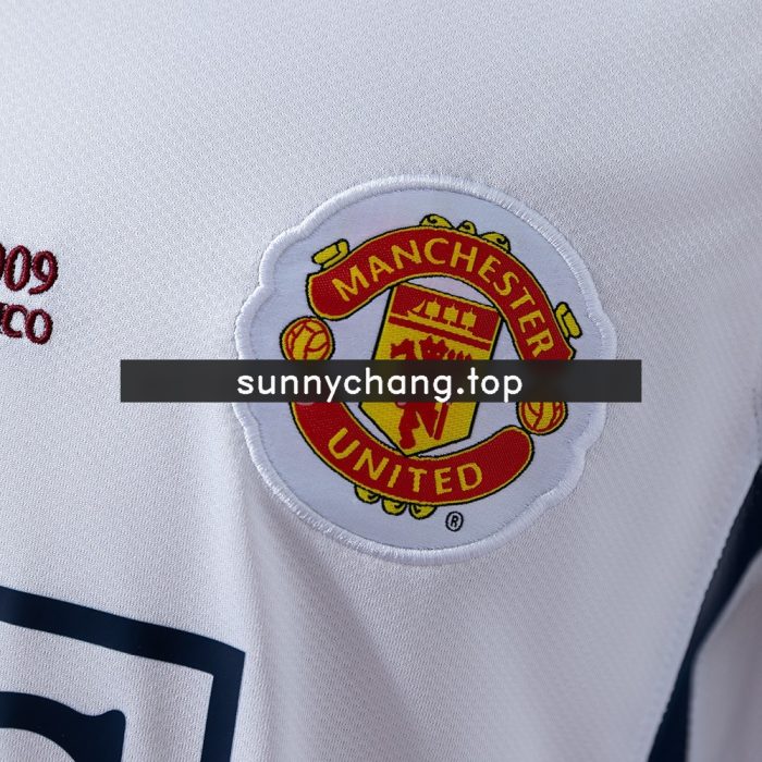 Man Utd 2008/09 Away Champions League Edition Long Sleeve Retro Jersey - 图片 5