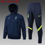 Tottenham Hotspur 21-22 Navy Blue Windbreaker (Original Waterproof Fabric)