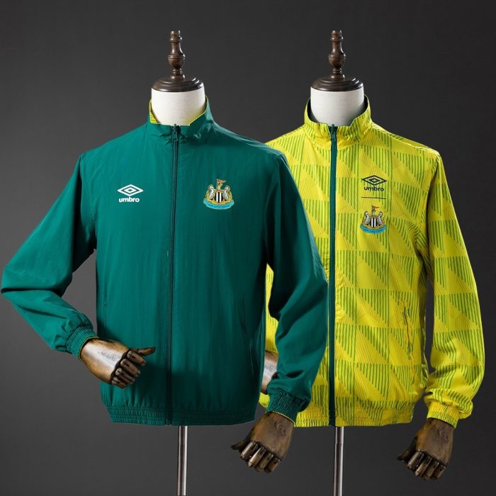 Newcastle United Reversible Jacket Windbreaker - Army Green & Yellow - 图片 2