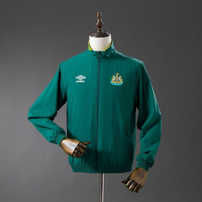 Newcastle United Reversible Jacket Windbreaker - Army Green & Yellow - 图片 4