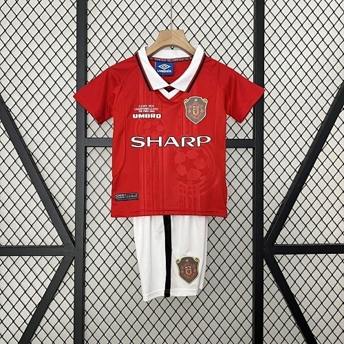 JER-3169_1 Man Utd 1999/2000 Home Kids Jersey - 图片 1