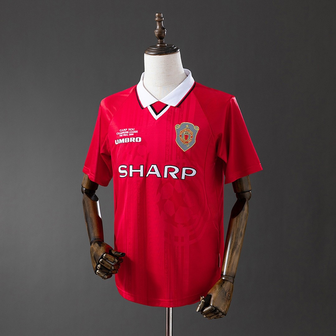 JER-3171_1 Retro 1999-2000 Manchester United Home Jersey S-4XL - 图片 1