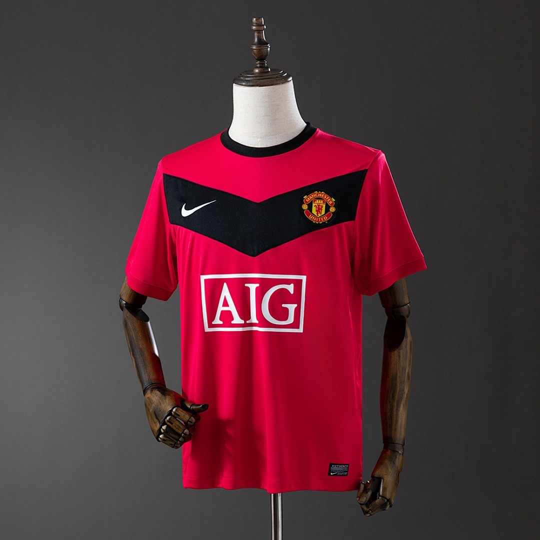 JER-3181_1 Retro 2009/10 Manchester United Home Jersey S-XXL - 图片 1