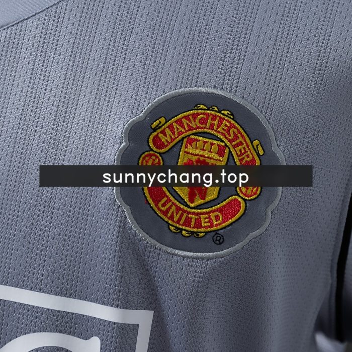Man Utd 2007 Goalkeeper Grey Long Sleeve Retro Jersey - 图片 4