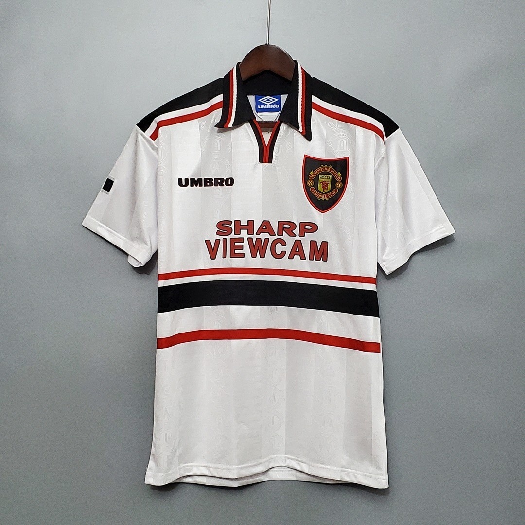 JER-3197_1 Retro 1997-1998 Manchester United Away Jersey S-XXL - 图片 1