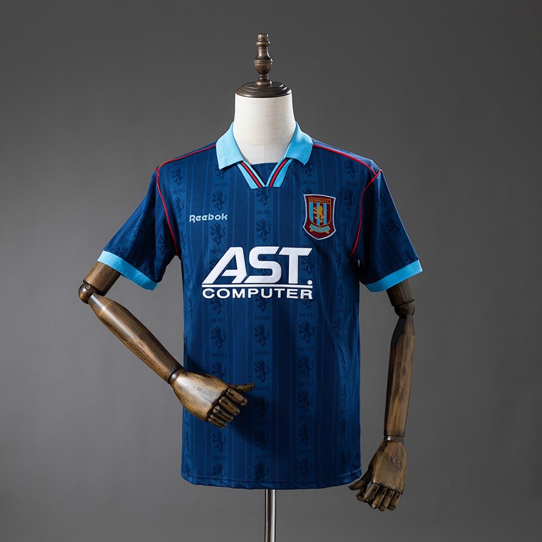 JER-3219_1 Aston Villa 1995-1996 Away Retro Jersey - 图片 1